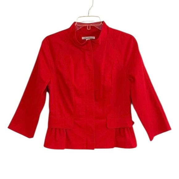 Vintage 2000 Kenneth Cole Zip Jacket Blazer Mini Peplum Sz 6  Office - Picture 1 of 6